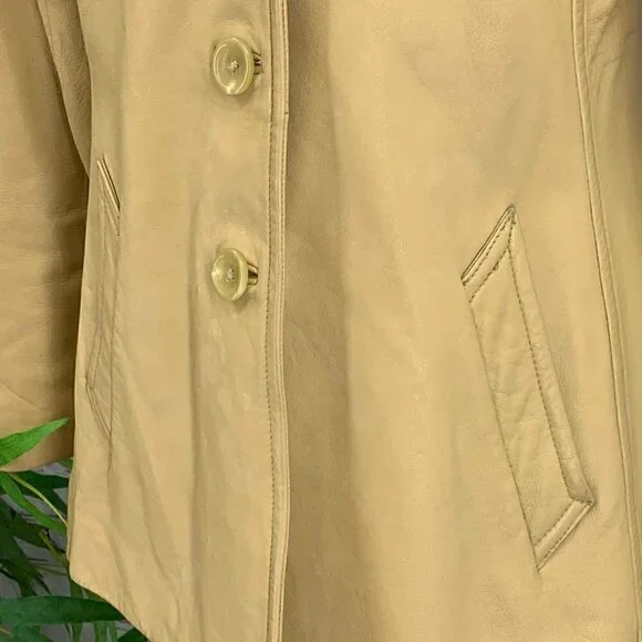 Marc New York Camel Leather Collared Jacket - Picture 5 of 7